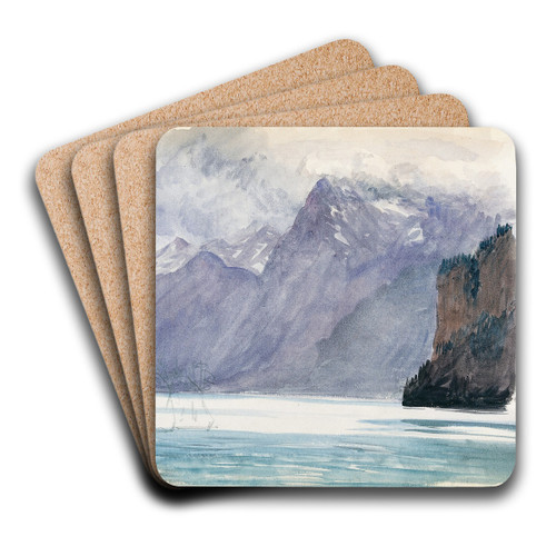 Mountain Lake by John Singer Sargent Art Drink Coaster set