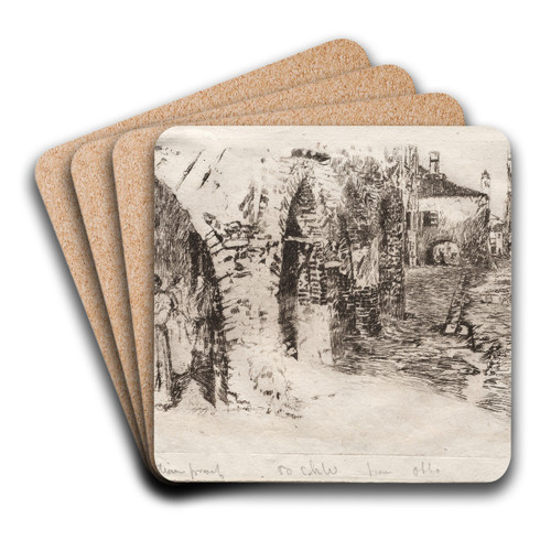 Chioggia by Otto Henry Bacher Art Drink Coaster set
