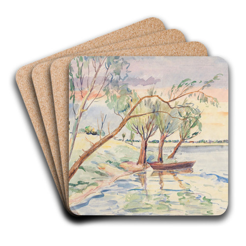 Hutweiden by Anton Emanuel Peschka Art Drink Coaster set
