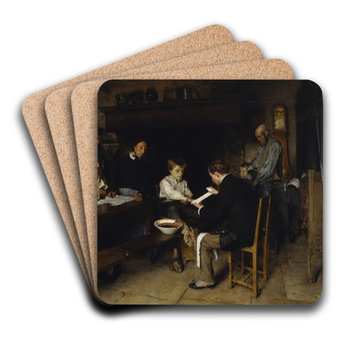 An Accident by Pascal-Adolphe-Jean Dagnan-Bouveret Art Drink Coaster set