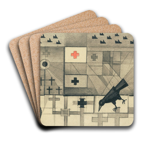 Ohne Titel II by Karl Wiener Art Drink Coaster set