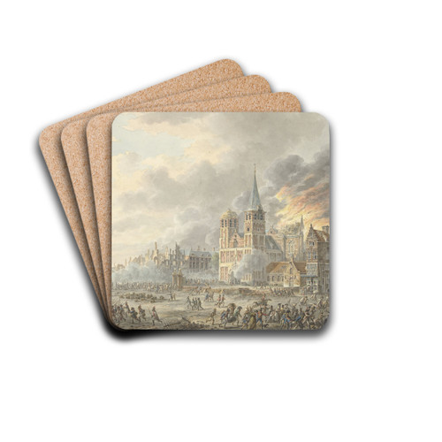 De inneming van een stad door Franse troepen by Dirk Langendijk Drink Coasters - set of 4