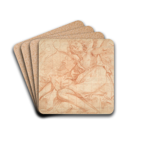 Study of anAngel by Bernardino Poccetti Drink Coasters - set of 4 Study of anAngel by Bernardino Poccetti Drink Coasters - set of 4