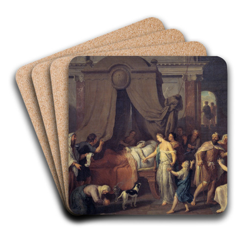 Alcestis and Admetus by Gerard Hoet Art Drink Coaster set