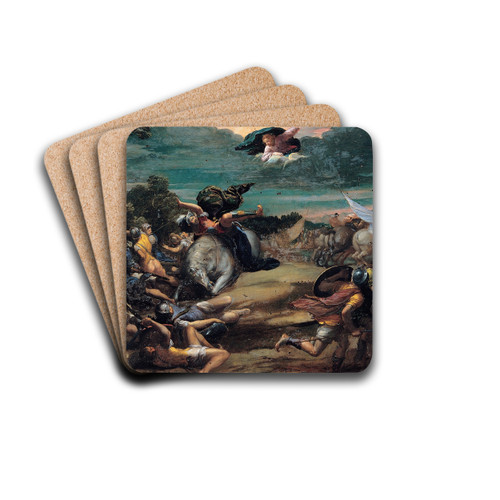 The Fall of Saint Paul by Scarsellino Drink Coasters - set of 4