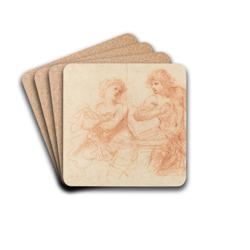Amnon and Tamar by Guercino Drink Coasters - set of 4