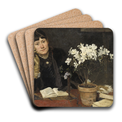The Artist, Julia Beck by Richard Bergh Art Drink Coaster set