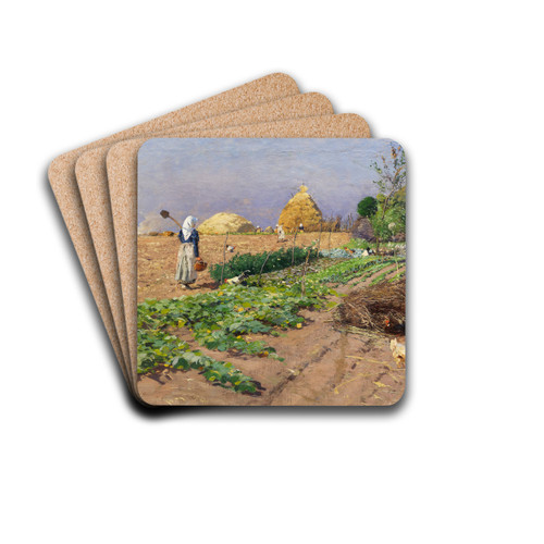 Arbeit auf dem Feld by Hugo Mhlig Drink Coasters - set of 4