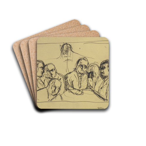 Die Administratoren des Stdelschen Kunstinstituts by Jakob Nussbaum Drink Coasters - set of 4
