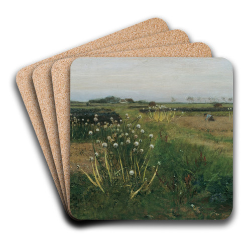 Blhendes Zwiebelfeld by Eugen Jettel Art Drink Coaster set