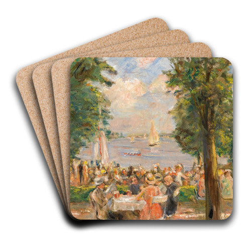 BeergardenNear The Wannsee (House On The Lake) by Max Liebermann Art Drink Coaster set