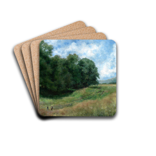 Feldweg bei Kronberg im Taunus by Louis Eysen Drink Coasters - set of 4