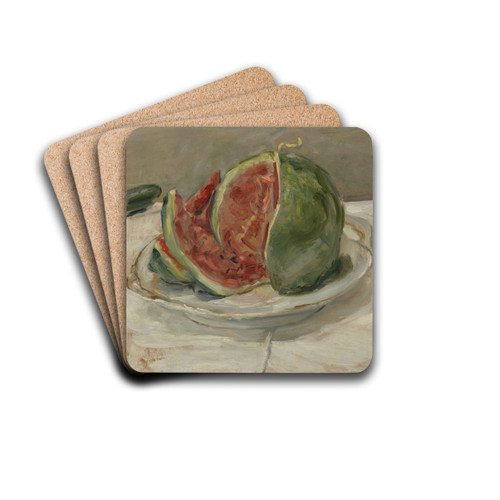 Still Life with Watermelon by Max Slevogt Drink Coasters - set of 4
