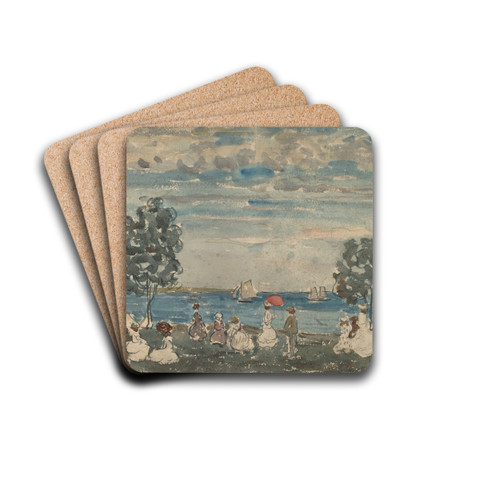 Figures on a Beach by Maurice Prendergast Drink Coasters - set of 4