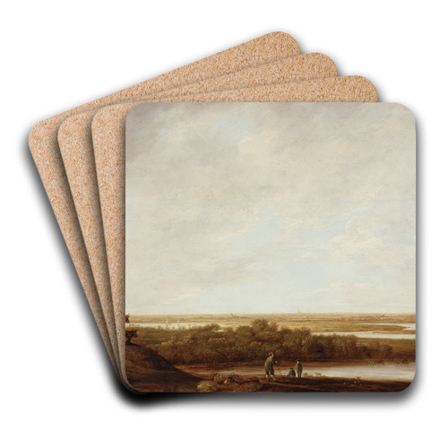 Panoramic Landscape with Shepherds by Aelbert Cuyp Art Drink Coaster set