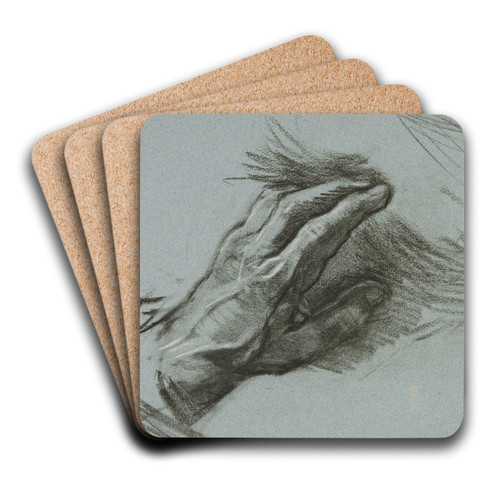 Sketch of ahand by Edwin Austin Abbey Art Drink Coaster set