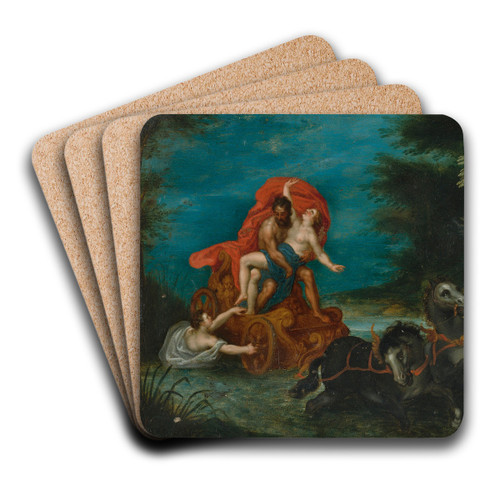 The Rape Of Proserpina by Jan Brueghel The Elder Art Drink Coaster set