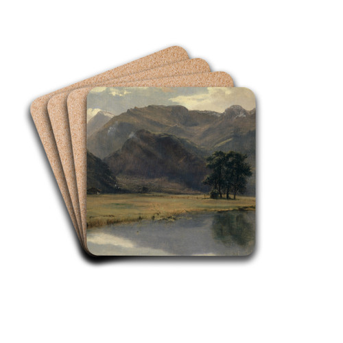 Landscape in the Canton of Uri by Alexandre Calame Drink Coasters - set of 4