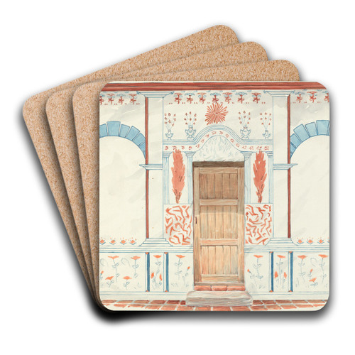 Restoration Drawing by Robert W.R. Taylor Art Drink Coaster set