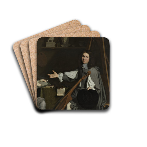 Jean Baptiste de Champaigne and Nicolas de Plattemontagne by Jean-Baptiste de Champaigne Drink Coasters - set of 4