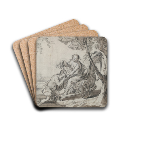 The Deification ofAeneas by Thomas Willeboirts Bosschaert Drink Coasters - set of 4