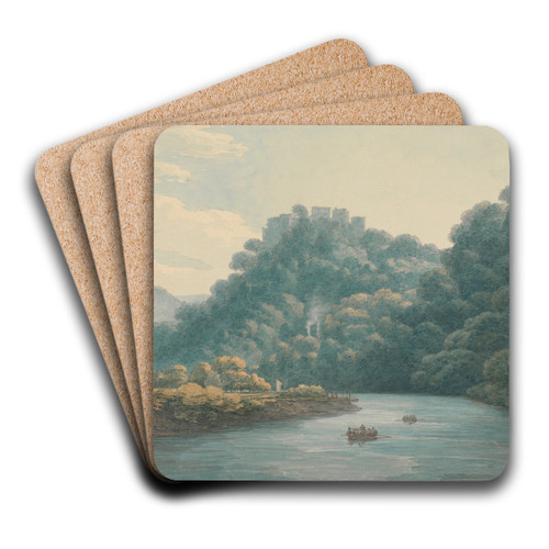 Goodrich Castle on the Wye by Thomas Hearne Art Drink Coaster set