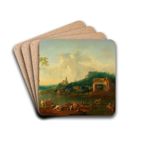 Flusslandschaft by Johann Christian Brand Drink Coasters - set of 4