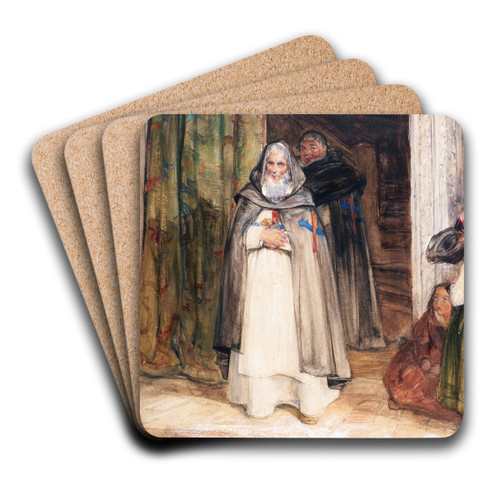 Asking for alms by John Frederick Lewis Art Drink Coaster set