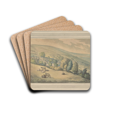Downlands, Sussex by Thomas Rowlandson Drink Coasters - set of 4