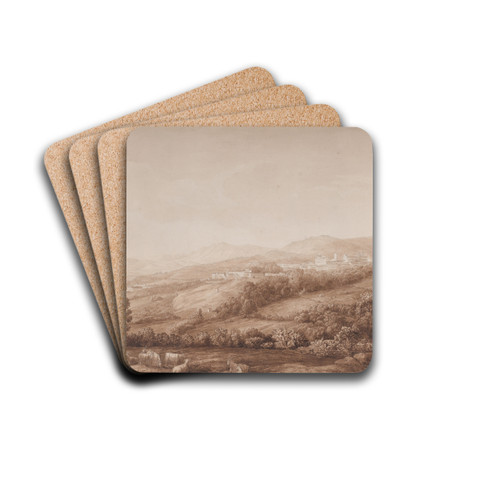 View of Marino in the Alban Hills by Jakob Philipp Hackert Drink Coasters - set of 4
