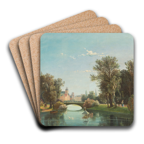 Summer park landscape by Theodor Nocken Art Drink Coaster set