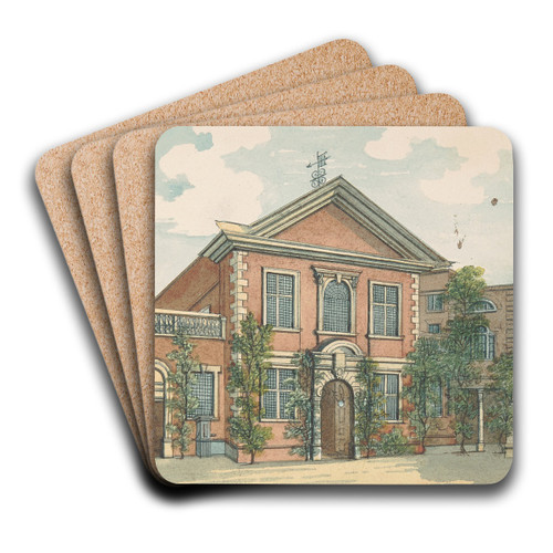 Barber's Hall by Samuel Ireland Art Drink Coaster set