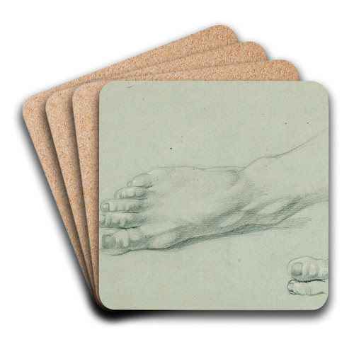 Fustudie zu 'Arindal und Daura' by Johann Peter Krafft Art Drink Coaster set