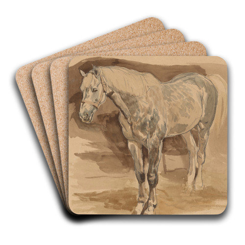 Studium jabkowitego konia by Piotr Michaowski Art Drink Coaster set