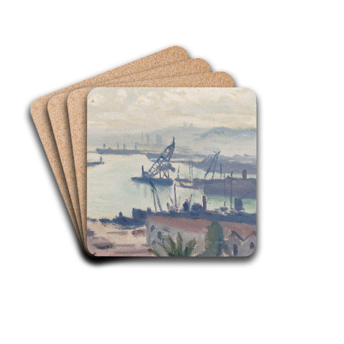 Le port d'Alger by Albert Marquet Drink Coasters - set of 4 Le port d'Alger by Albert Marquet Drink Coasters - set of 4