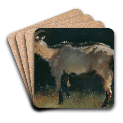 Ziege by Anton Schrdl Art Drink Coaster set