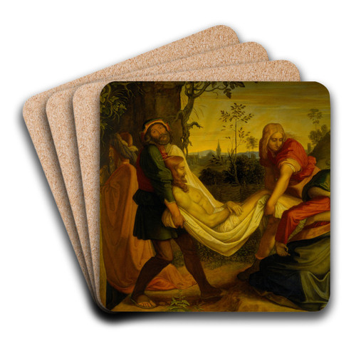 The Entombment Of Christ by Peter von Cornelius Art Drink Coaster set