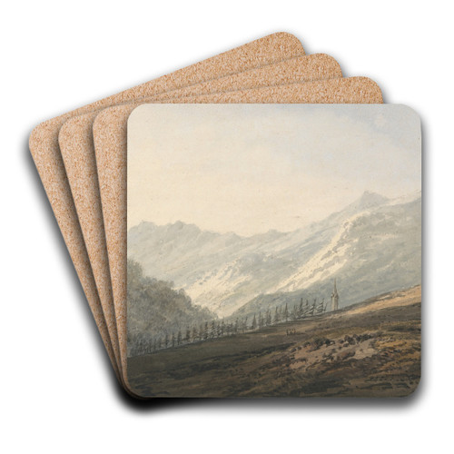 Near Sterzing, Tyrol by Thomas Girtin Art Drink Coaster set