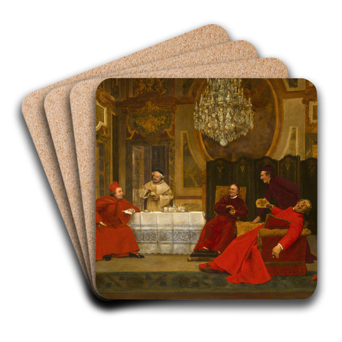 Entre Intimes by Leo Herrmann Art Drink Coaster set