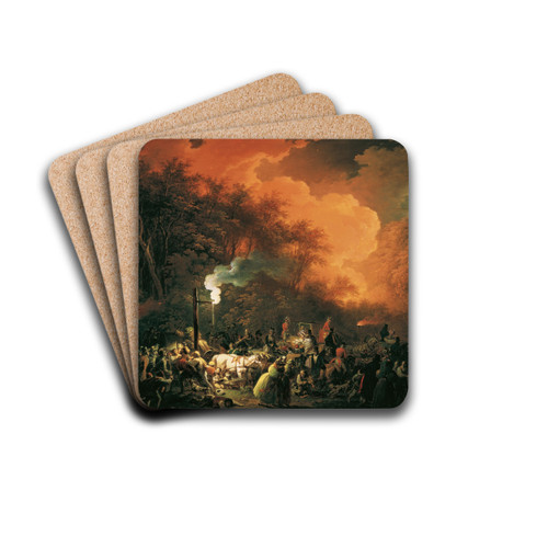Das Ende des Stuwerschen Feuerwerkes am 7. Mai 1833 by Johann Josef Schindler Drink Coasters - set of 4 Das Ende des Stuwerschen Feuerwerkes am 7. Mai 1833 by Johann Josef Schindler Drink Coasters - set of 4