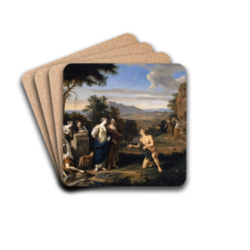 Ulysses and Nausicaa in an Arcadian Landscape by Gerard Hoet Drink Coasters - set of 4