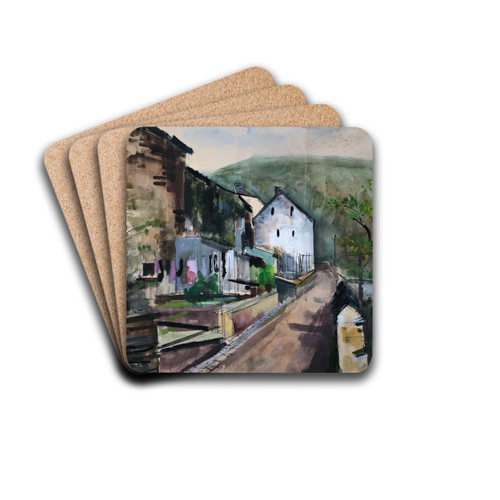 Esch an der Sauer (Luxemburg) by Otto Geigenberger Drink Coasters - set of 4
