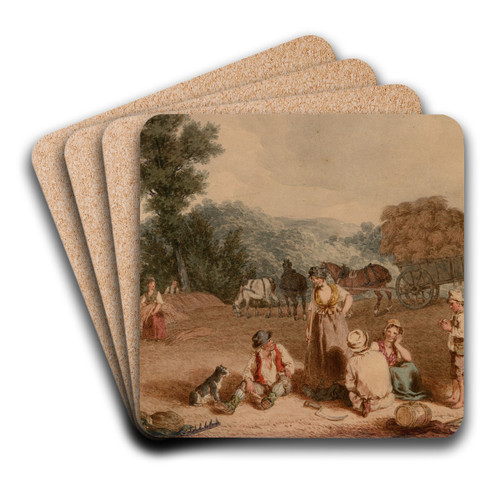 Harvesters by John Augustus Atkinson Art Drink Coaster set