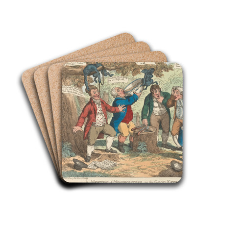 A Meeting of Monopolizers, or the Good Effect of Peace by Charles Williams Drink Coasters - set of 4 A Meeting of Monopolizers, or the Good Effect of Peace by Charles Williams Drink Coasters - set of 4