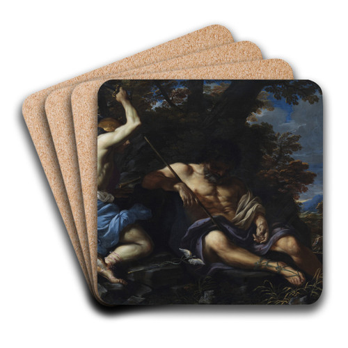 Mercury Killing Argus by Girolamo Troppa Art Drink Coaster set
