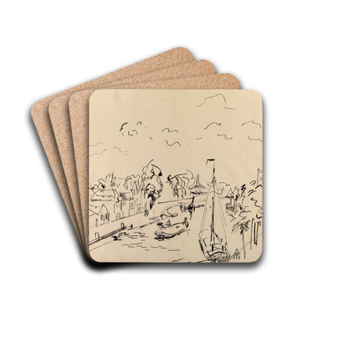 Kostverlorenvaart in Amsterdam by Rik Wouters Drink Coasters - set of 4 Kostverlorenvaart in Amsterdam by Rik Wouters Drink Coasters - set of 4