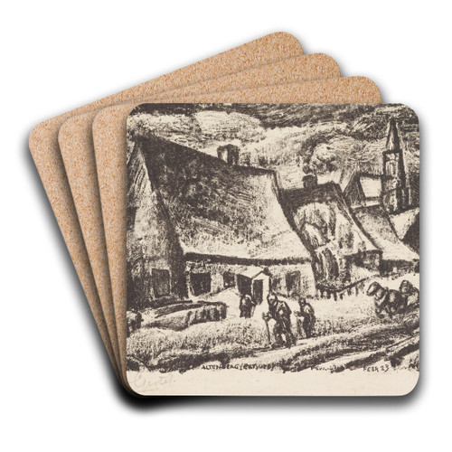 Altenberg (Ertsgebergte) by Leo Gestel Art Drink Coaster set