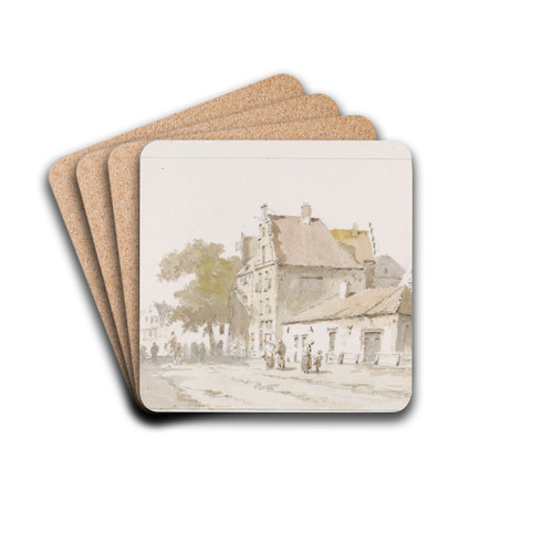 Gezicht te 's-Gravenhage by Adrianus Eversen Drink Coasters - set of 4 Gezicht te 's-Gravenhage by Adrianus Eversen Drink Coasters - set of 4