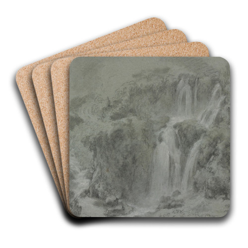 The Waterfalls of Tivoli by Franois Boucher Art Drink Coaster set The Waterfalls of Tivoli by Franois Boucher Art Drink Coaster set
