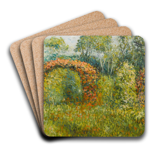 La roseraie  Giverny by Blanche Hosched-Monet Art Drink Coaster set